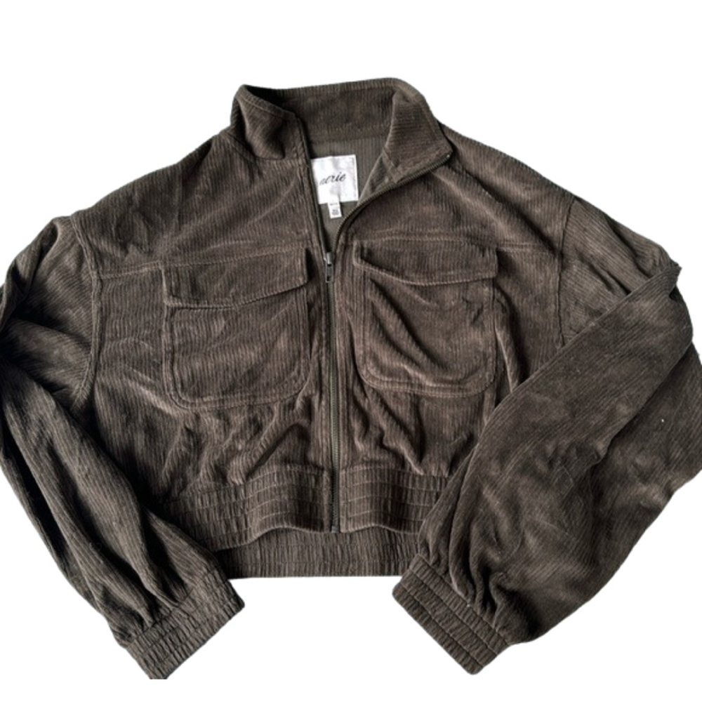 🌿 Suede Aerie Jacket – Olive Green XS – Chic & Stylish!